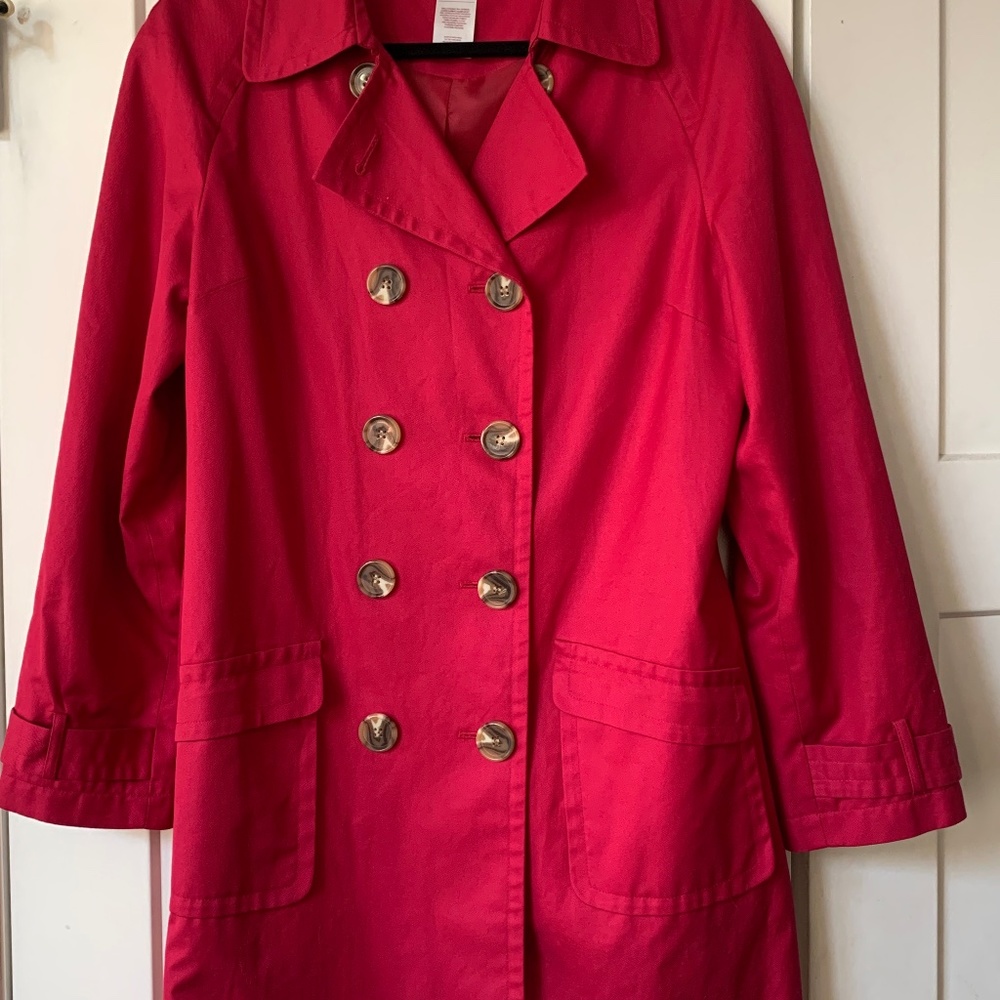 Dark pink trench coat